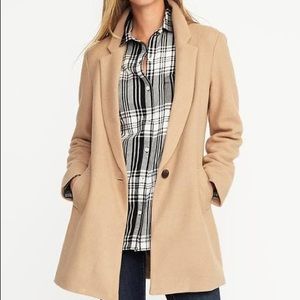 Wool Blend Camel Neutral Coat